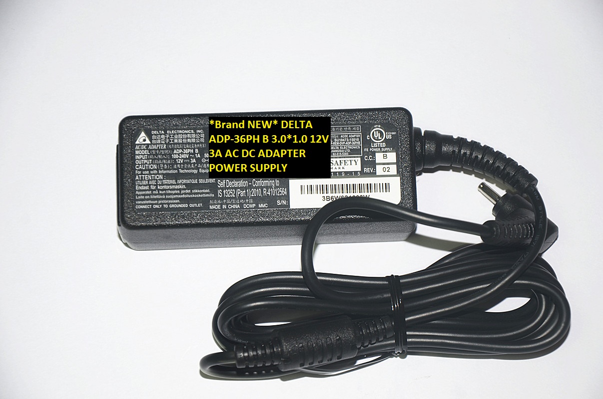 *Brand NEW* AC100-240V DELTA ADP-36PH B 12V 3A AC DC ADAPTER POWER SUPPLY